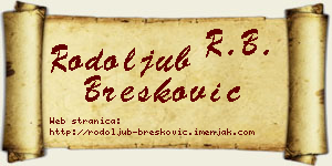 Rodoljub Brešković vizit kartica